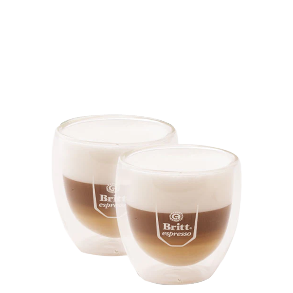 Set Vaso Vidrio Transparente Cappuccino