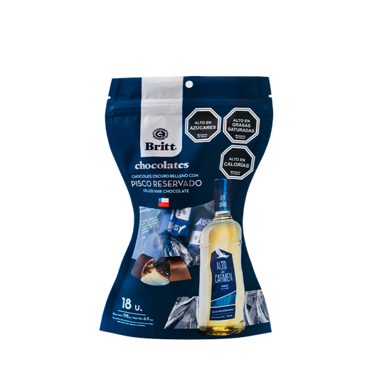 Chocolate Oscuro con Relleno de Pisco Alto del Carmen