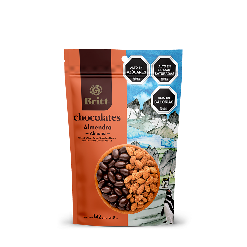 Almendra cubierta con Chocolate Oscuro Britt