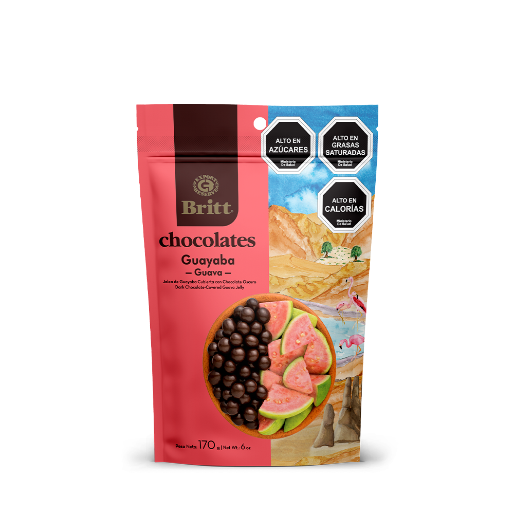 Jalea de Guayaba cubierta con Chocolate Oscuro Britt