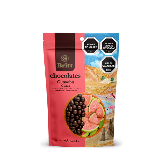 Jalea de Guayaba cubierta con Chocolate Oscuro Britt