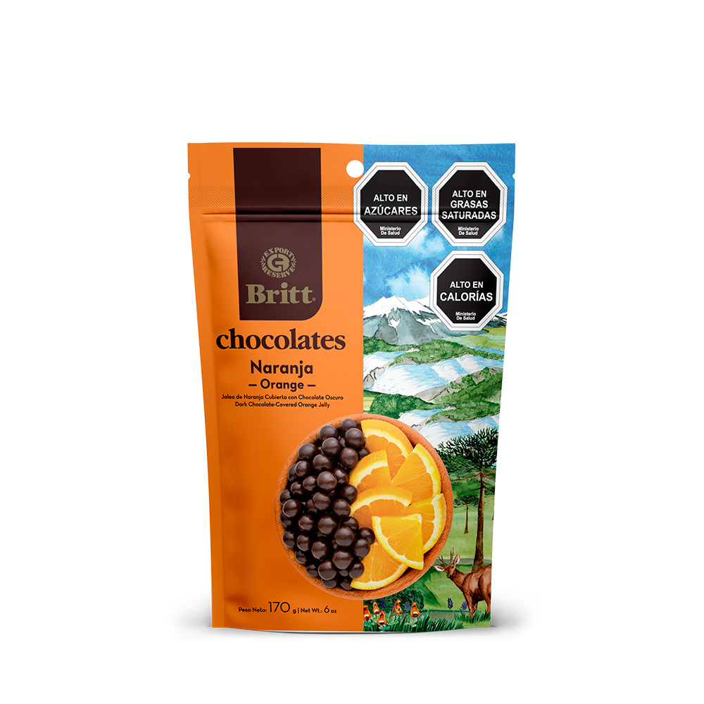 Jalea de Naranja cubierta con Chocolate Oscuro Britt