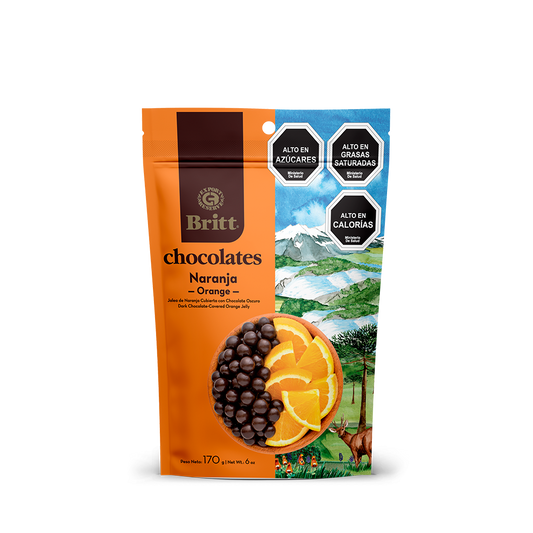 Jalea de Naranja cubierta con Chocolate Oscuro Britt