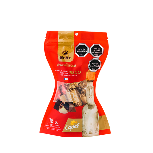 Chocolate Oscuro con Relleno de Pisco Capel